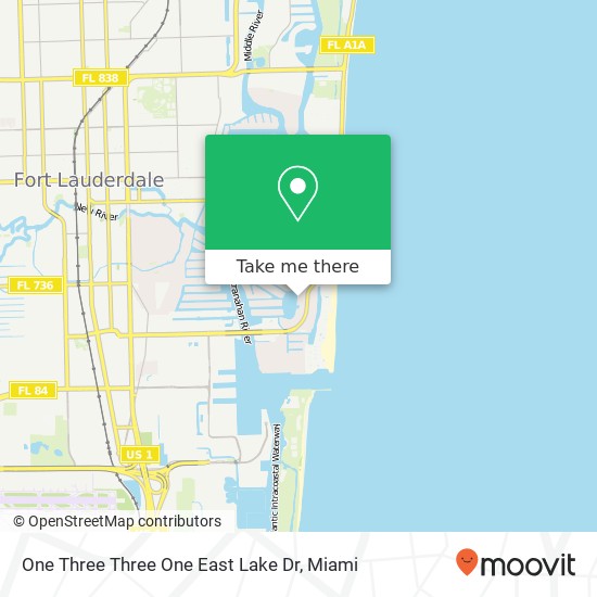 Mapa de One Three Three One East Lake Dr