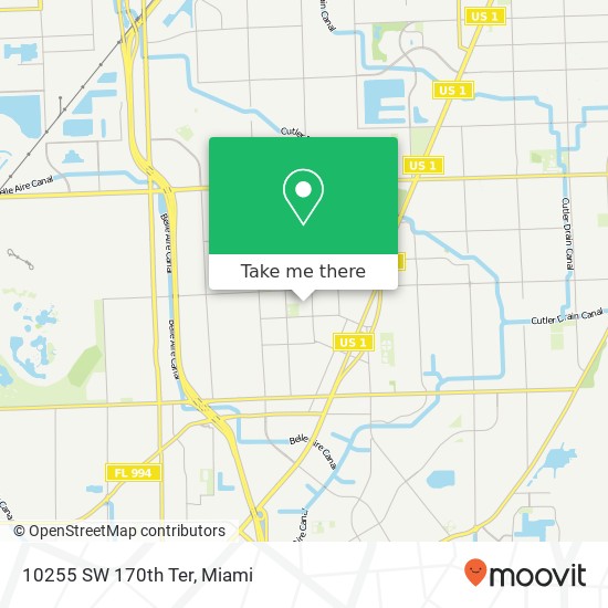 10255 SW 170th Ter map