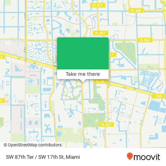 SW 87th Ter / SW 17th St map