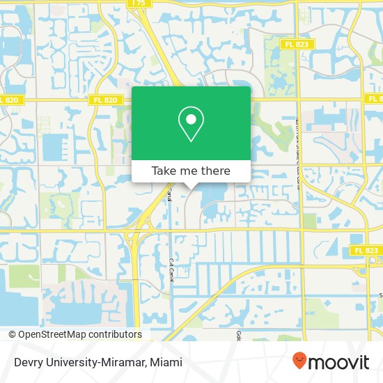 Mapa de Devry University-Miramar