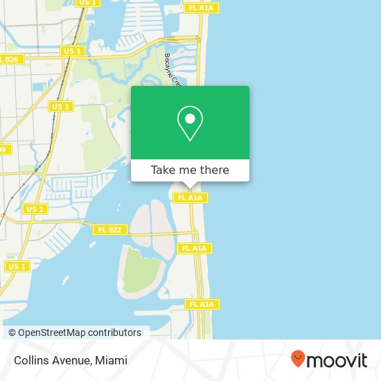 Collins Avenue map