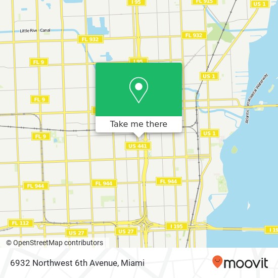 Mapa de 6932 Northwest 6th Avenue