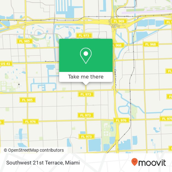 Mapa de Southwest 21st Terrace