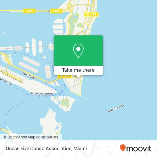 Ocean Five Condo Association map