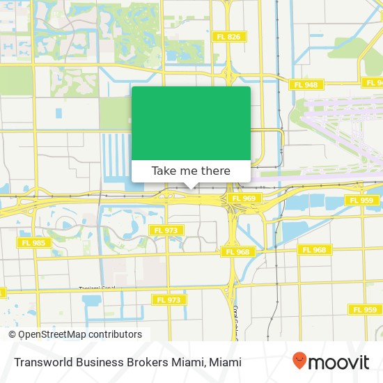 Transworld Business Brokers Miami map