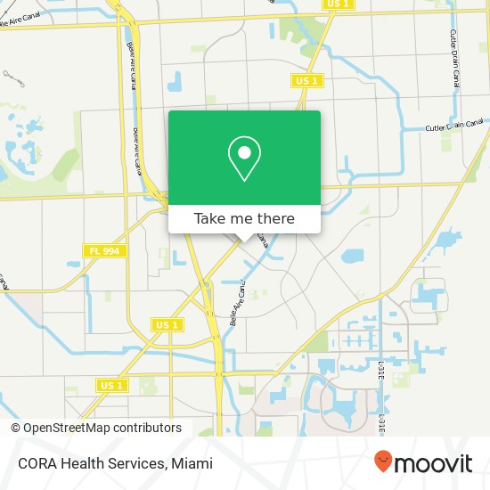 Mapa de CORA Health Services