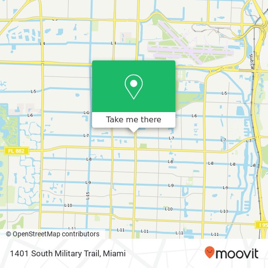 Mapa de 1401 South Military Trail