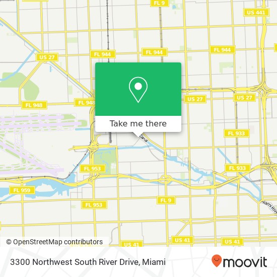 Mapa de 3300 Northwest South River Drive