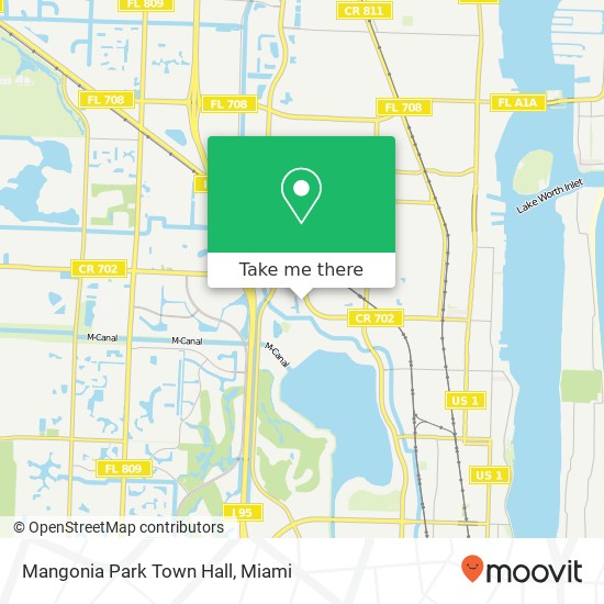 Mangonia Park Town Hall map