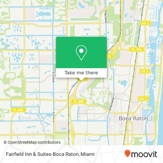 Mapa de Fairfield Inn & Suites-Boca Raton