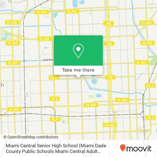 Miami Central Senior High School map