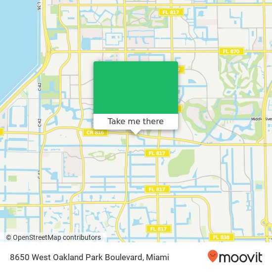 Mapa de 8650 West Oakland Park Boulevard