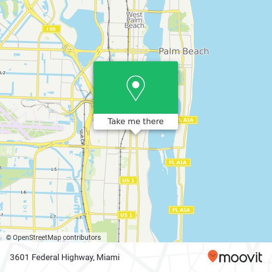 3601 Federal Highway map