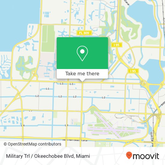 Mapa de Military Trl / Okeechobee Blvd