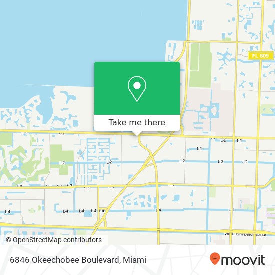 6846 Okeechobee Boulevard map