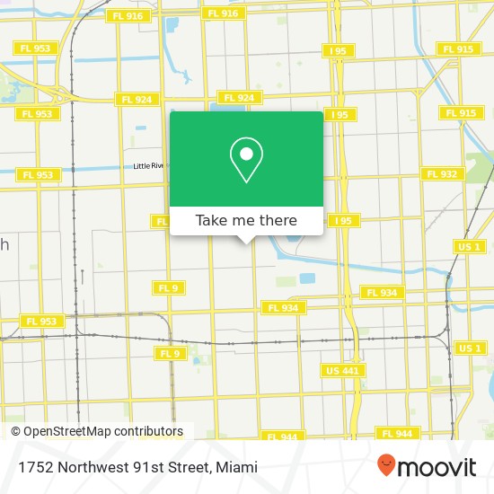 1752 Northwest 91st Street map