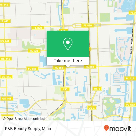 Mapa de R&B Beauty Supply