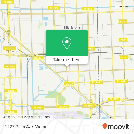 Mapa de 1227 Palm Ave