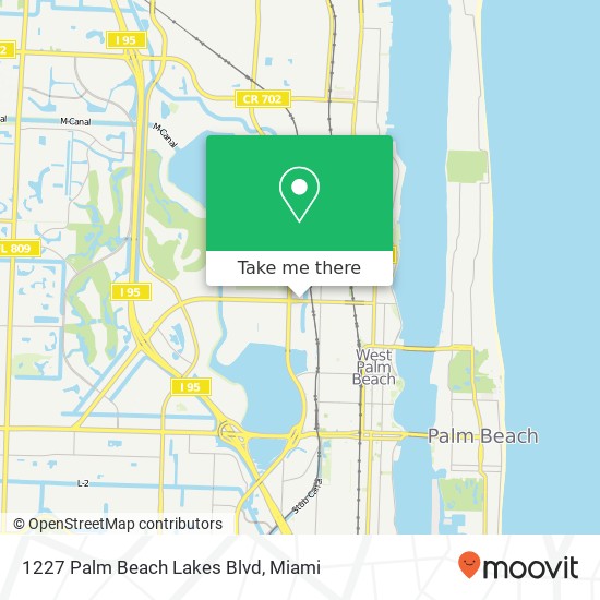 1227 Palm Beach Lakes Blvd map