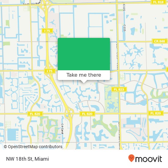 NW 18th St map