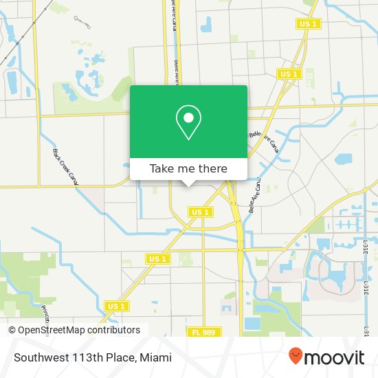 Southwest 113th Place map