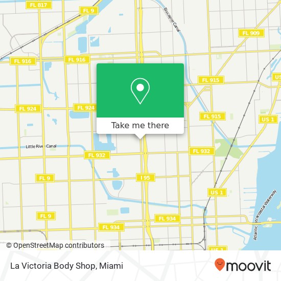 La Victoria Body Shop map