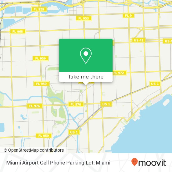 Mapa de Miami Airport Cell Phone Parking Lot