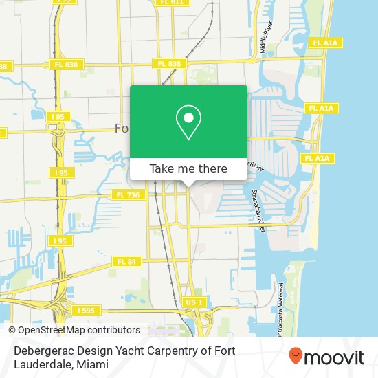 Debergerac Design Yacht Carpentry of Fort Lauderdale map