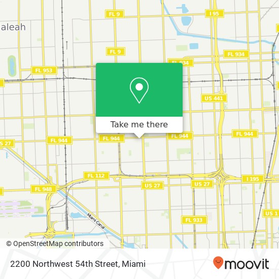 2200 Northwest 54th Street map