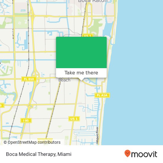 Boca Medical Therapy map
