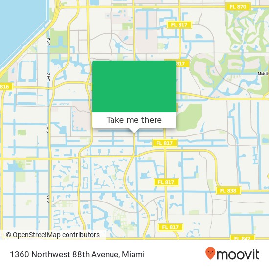 1360 Northwest 88th Avenue map