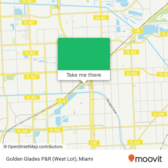 Mapa de Golden Glades P&R (West Lot)