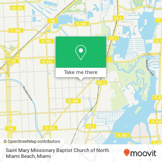 Saint Mary Missionary Baptist Church of North Miami Beach map