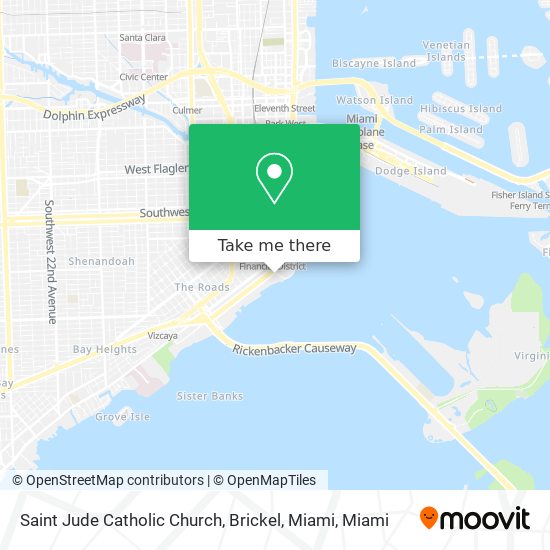 Mapa de Saint Jude Catholic Church, Brickel, Miami