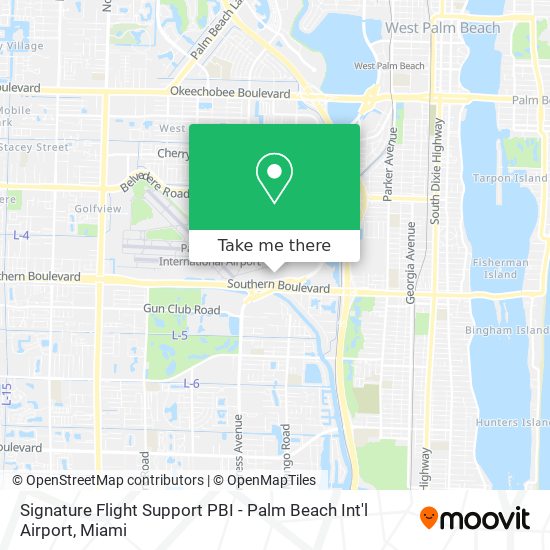 Signature Flight Support PBI - Palm Beach Int'l Airport map