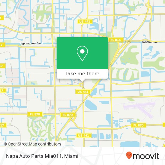 Mapa de Napa Auto Parts Mia011