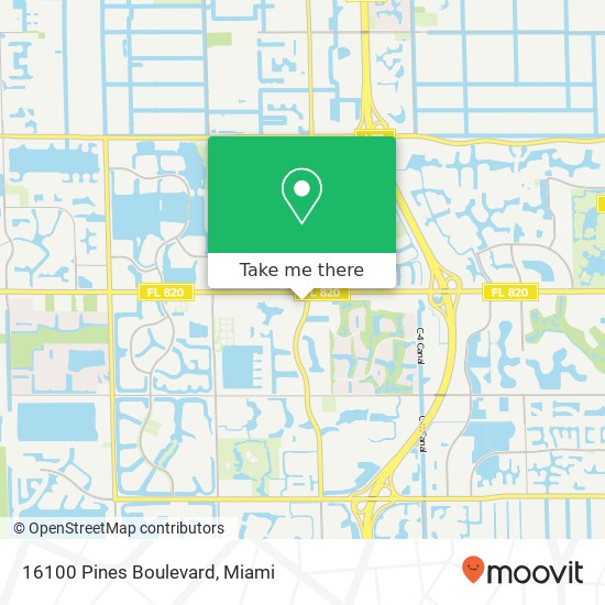 16100 Pines Boulevard map