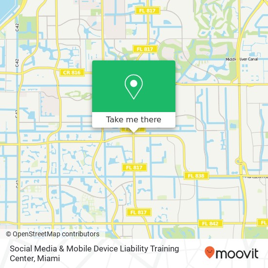 Mapa de Social Media & Mobile Device Liability Training Center