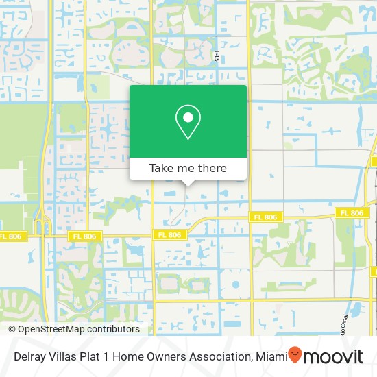 Mapa de Delray Villas Plat 1 Home Owners Association
