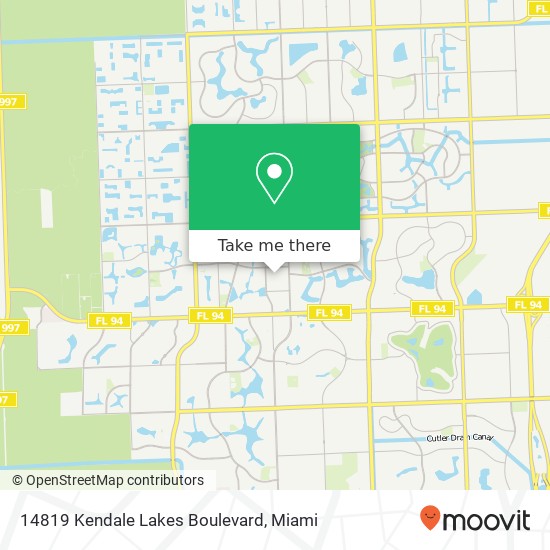 14819 Kendale Lakes Boulevard map