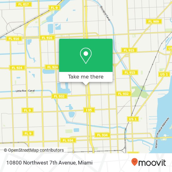 10800 Northwest 7th Avenue map