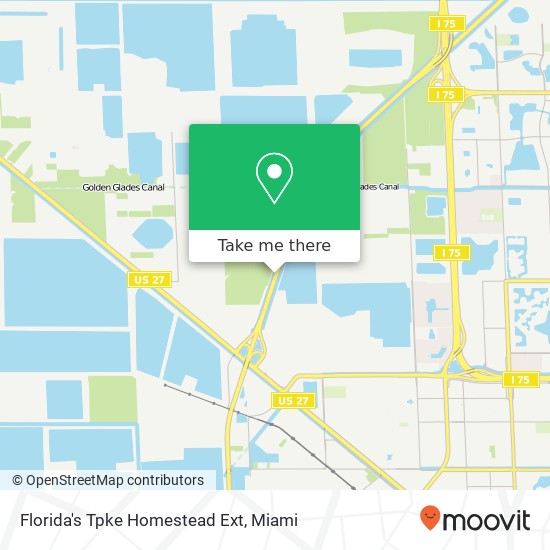 Florida's Tpke Homestead Ext map