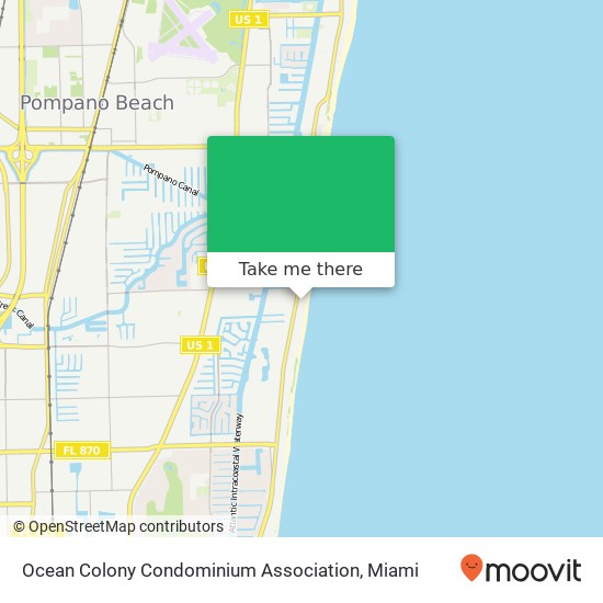 Ocean Colony Condominium Association map