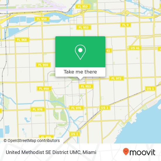 United Methodist SE District UMC map
