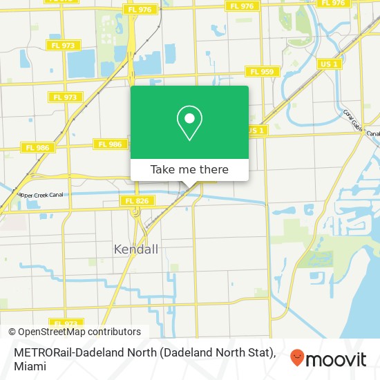 Mapa de METRORail-Dadeland North (Dadeland North Stat)