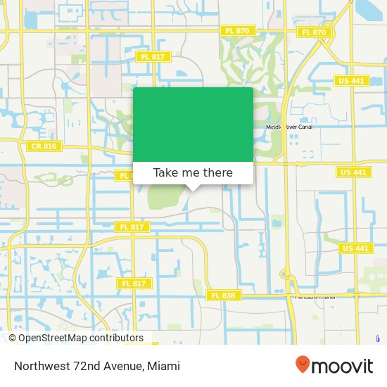 Northwest 72nd Avenue map