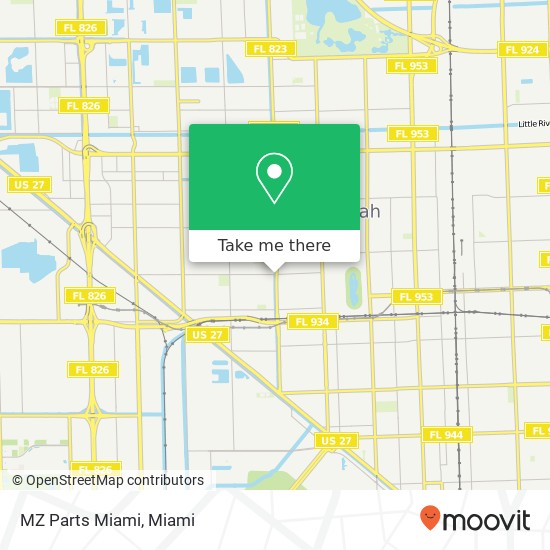 MZ Parts Miami map