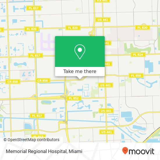 Memorial Regional Hospital map