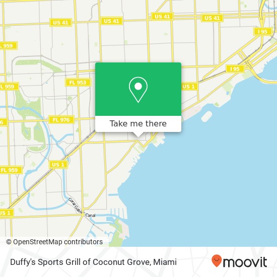 Mapa de Duffy's Sports Grill of Coconut Grove