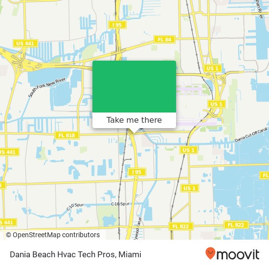 Mapa de Dania Beach Hvac Tech Pros